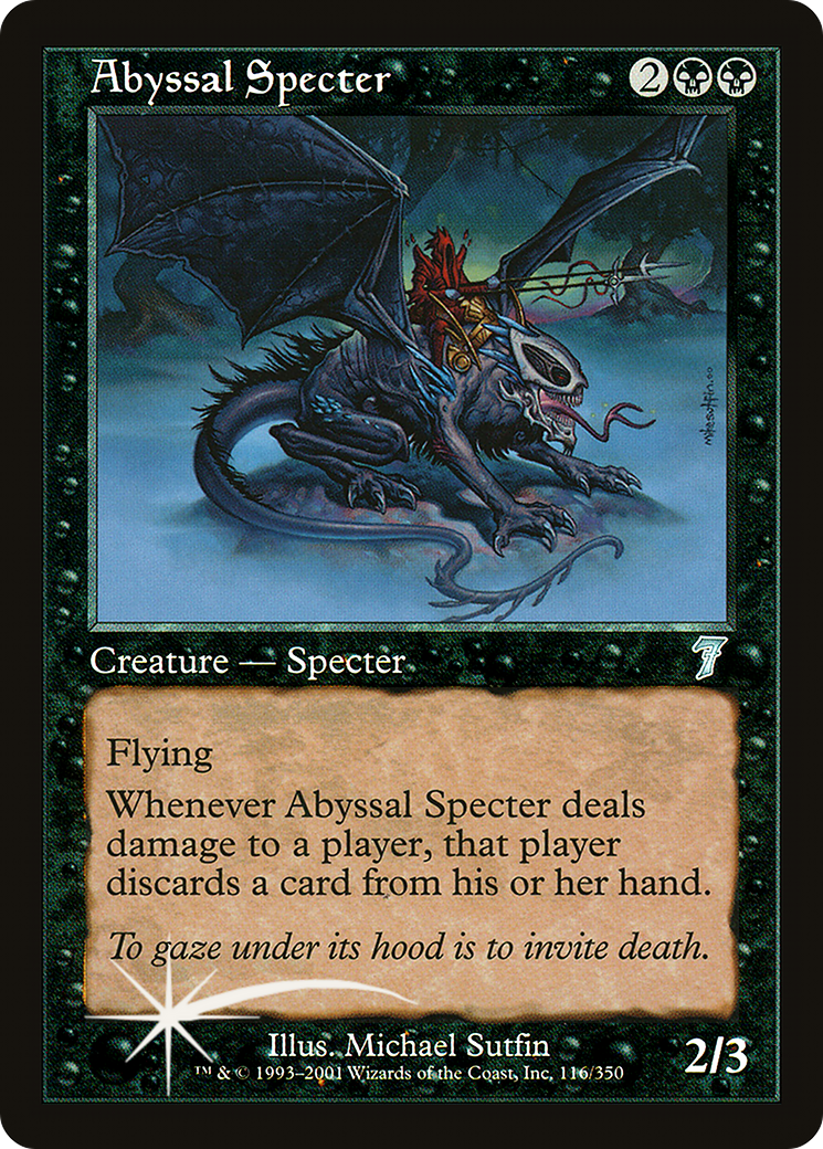 Abyssal Specter (116) Foil - Seventh Edition