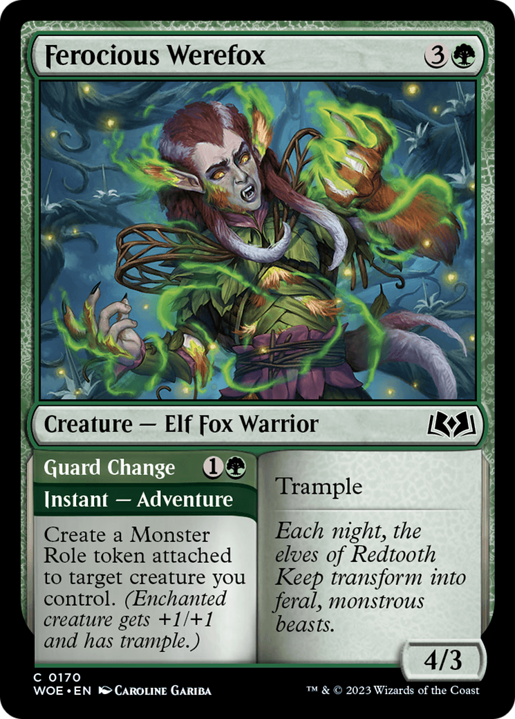 Ferocious Werefox // Guard Change (170) - Wilds of Eldraine