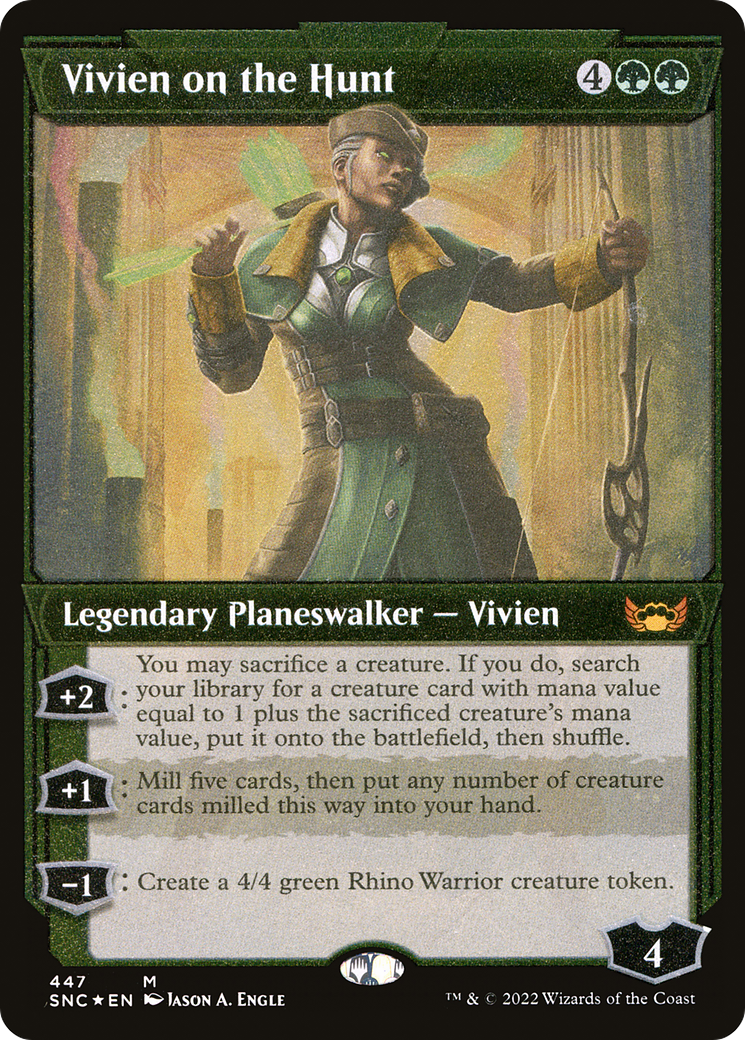 Vivien on the Hunt (Showcase) (447) Etched - Streets of New Capenna