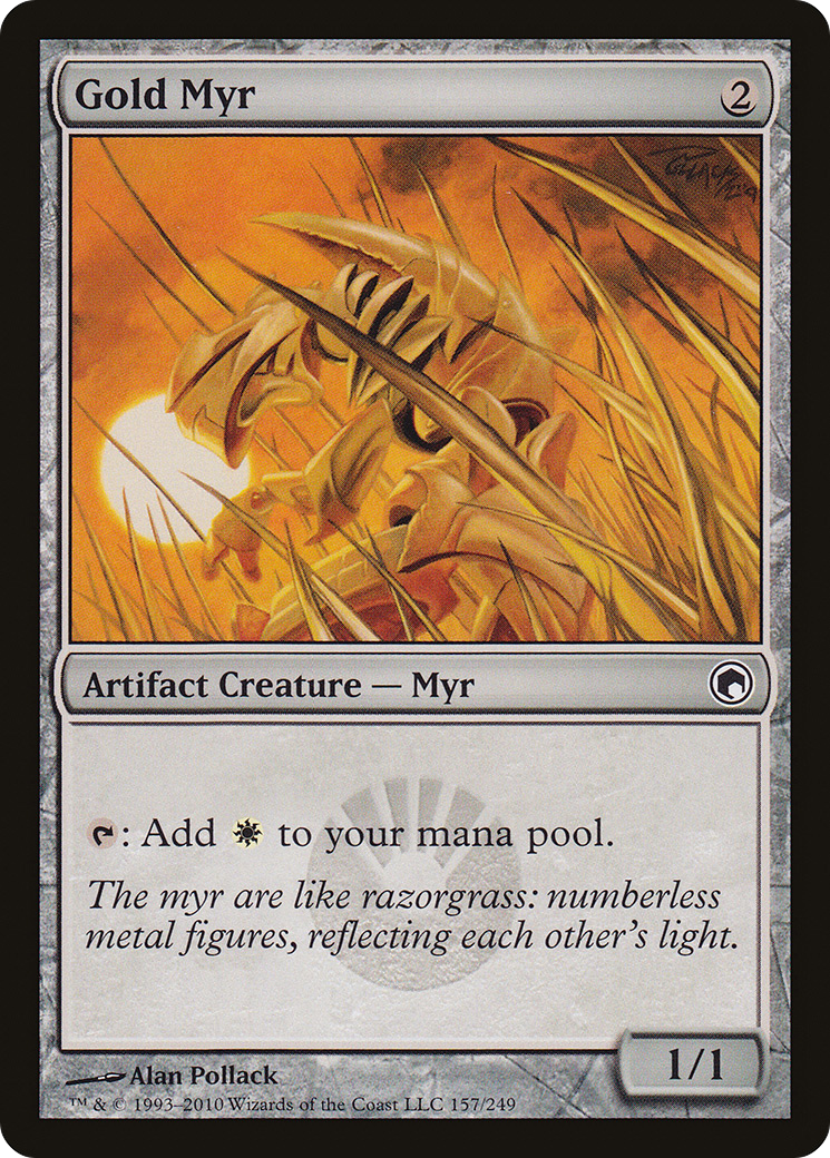 Gold Myr (157) - Scars of Mirrodin