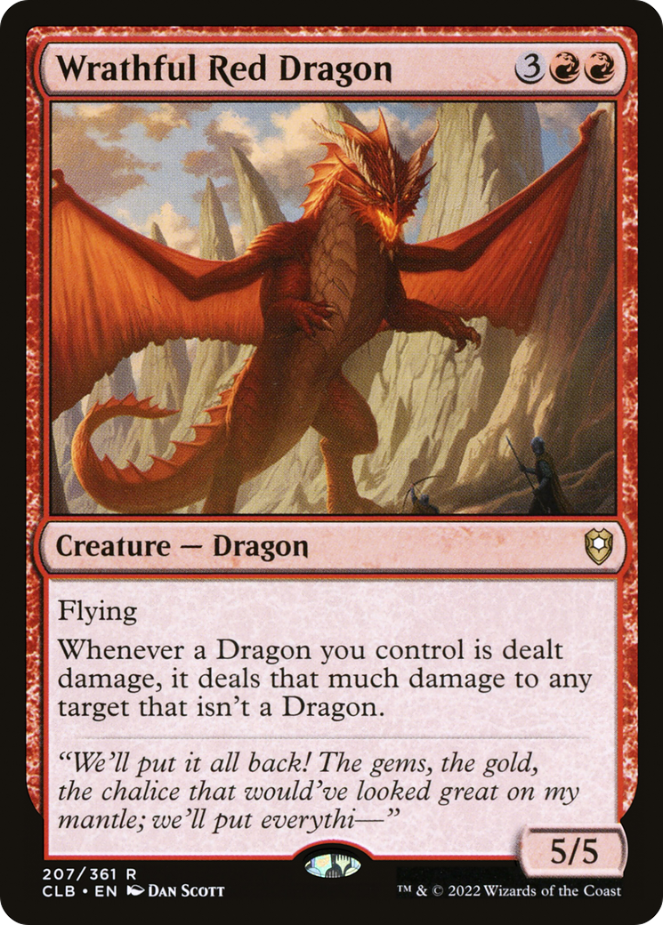 Wrathful Red Dragon (207) - Commander Legends: Battle for Baldur's Gate