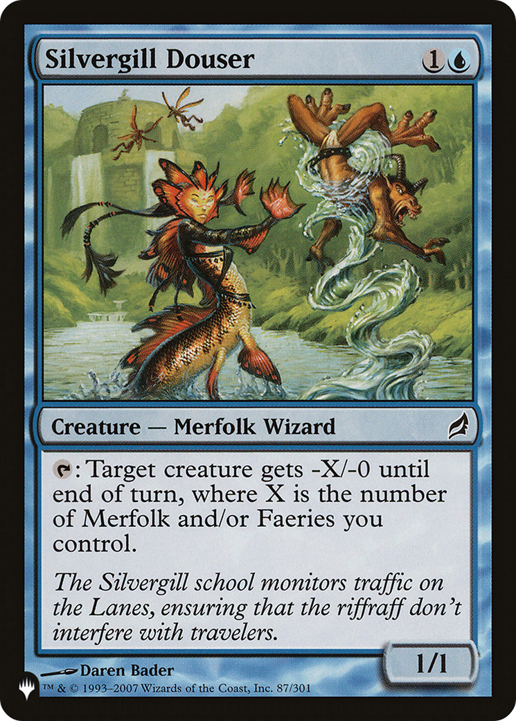 Silvergill Douser (LRW-87) - The List