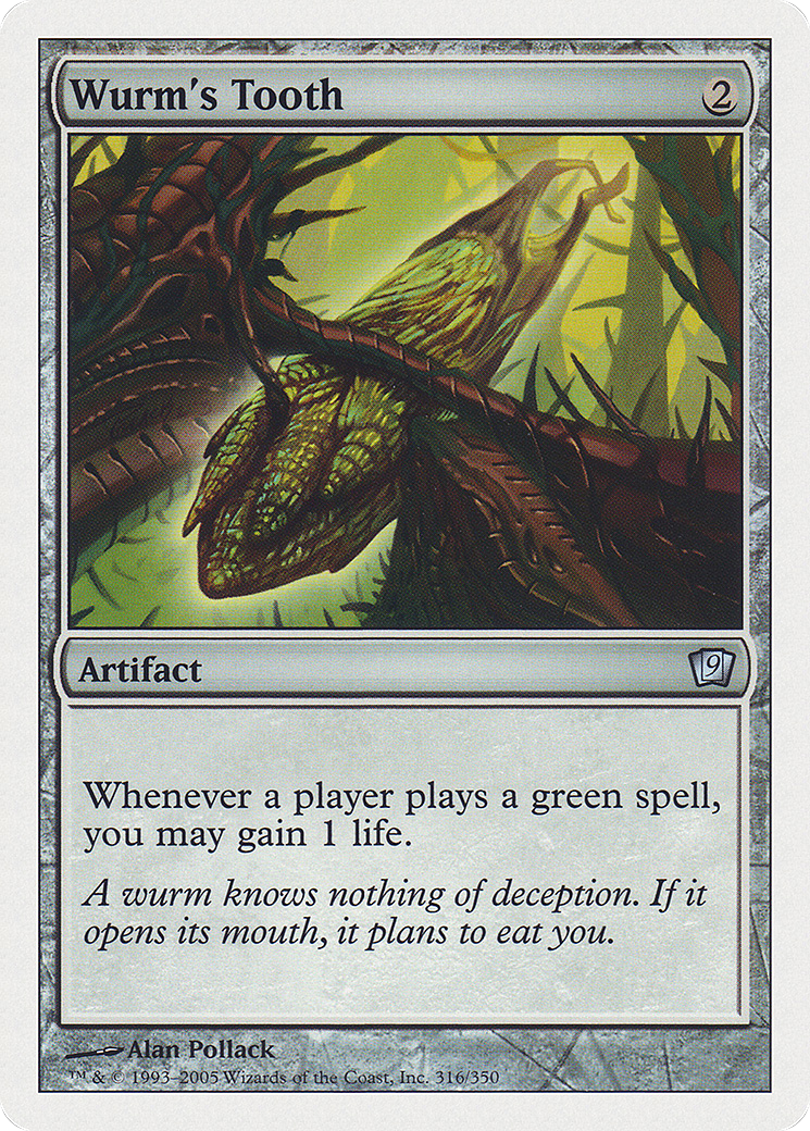Wurm's Tooth (316) Foil - Ninth Edition
