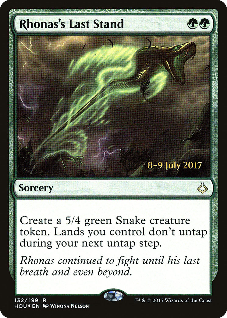 Rhonas's Last Stand (132s) Foil - Hour of Devastation Promos