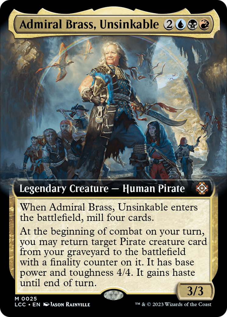 Admiral Brass, Unsinkable (Extended Art) (025) Foil - The Lost Caverns of Ixalan Commander