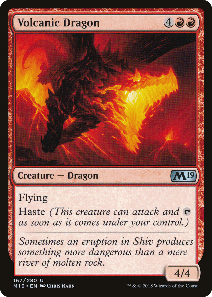 Volcanic Dragon (167) Foil - Core Set 2019
