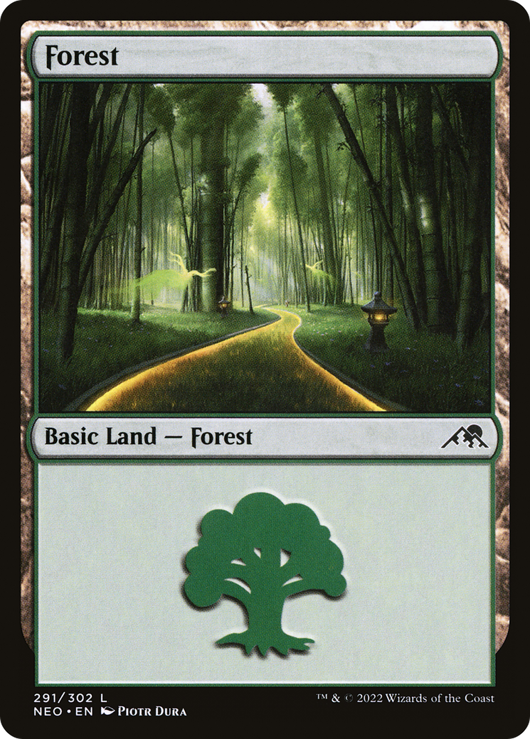 Forest (291) Foil - Kamigawa: Neon Dynasty