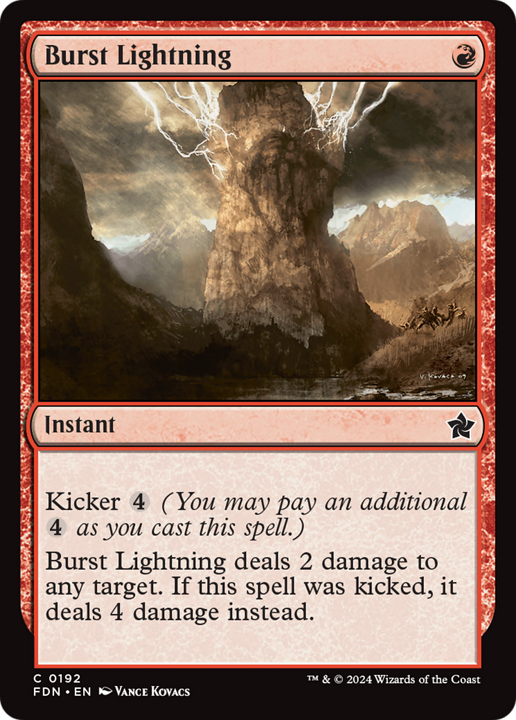 Burst Lightning (192) Foil - Foundations