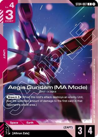 Aegis Gundam (MA Mode) (ST04-007) - Starter Deck 09: Destiny Ignition