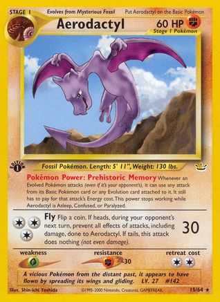 Aerodactyl (15) (1st Edition) - Neo Revelation