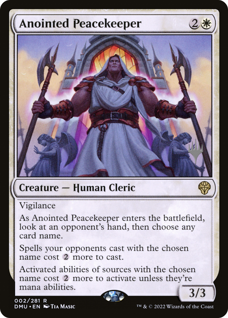 Anointed Peacekeeper (02p) Foil - Dominaria United Promos