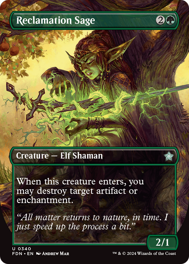 Reclamation Sage (Borderless) (340) Foil - Foundations