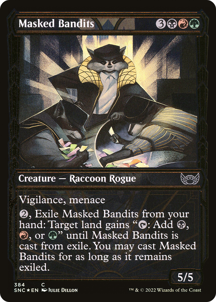 Masked Bandits (Gilded Foil) (384) Foil - Streets of New Capenna