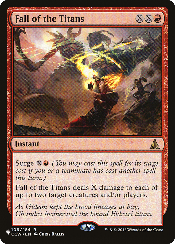 Fall of the Titans (OGW-109) - The List