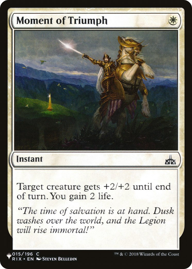 Moment of Triumph (RIX-15) - The List