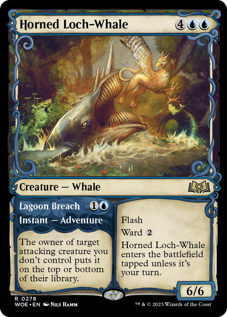 Horned Loch-Whale (Showcase) (278) - Wilds of Eldraine