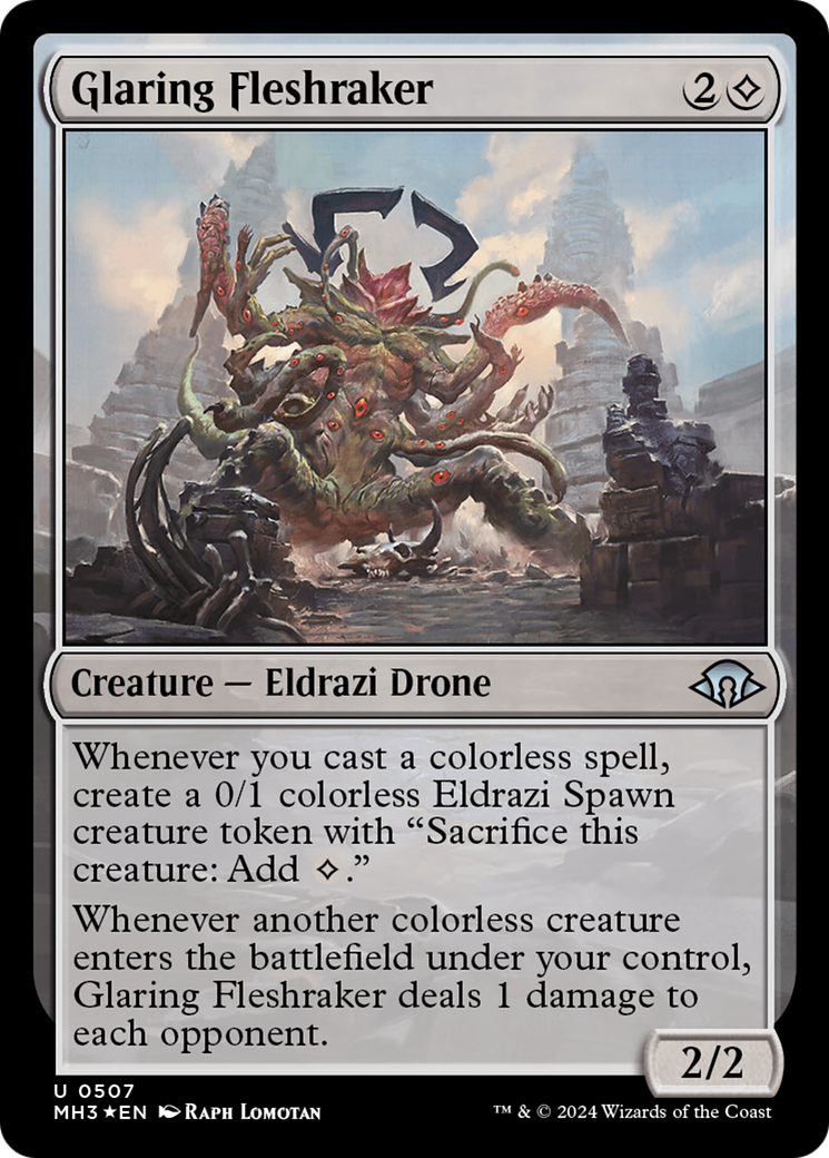 Glaring Fleshraker (Ripple Foil) (507) Foil - Modern Horizons 3
