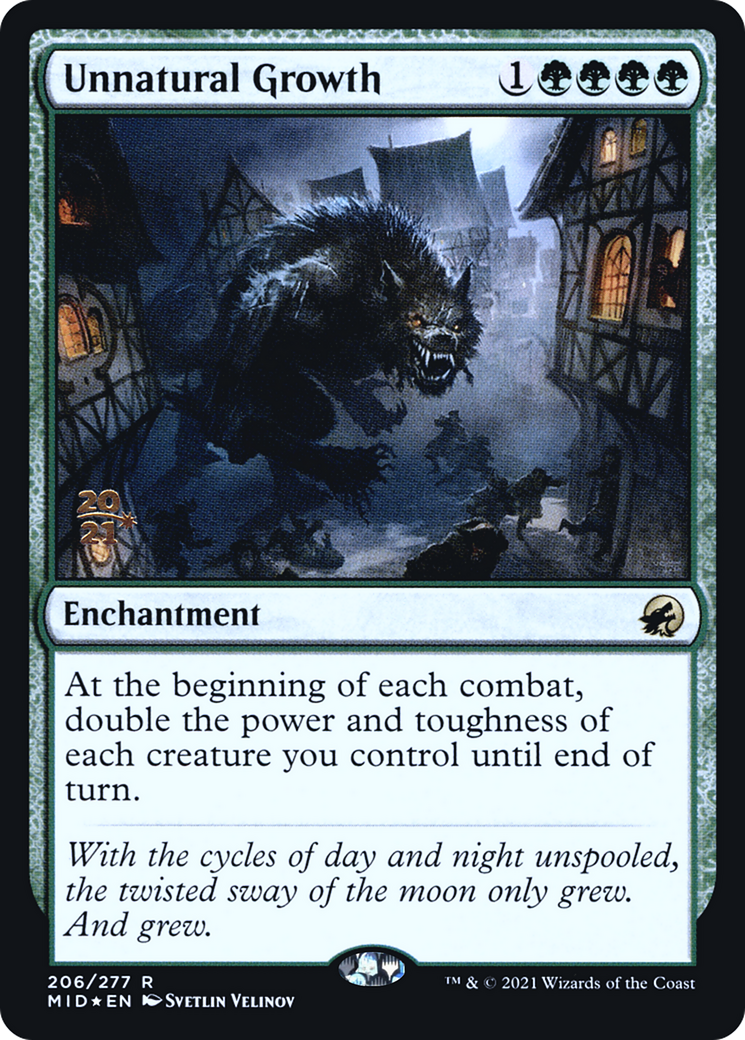 Unnatural Growth (206s) Foil - Innistrad: Midnight Hunt Promos