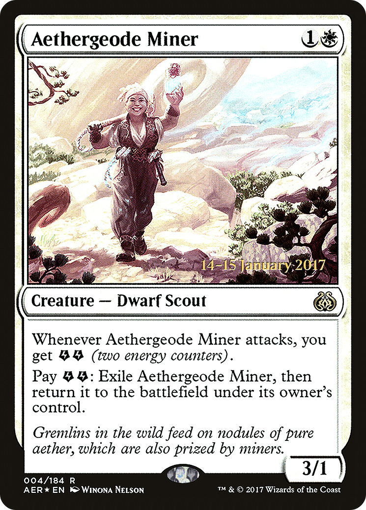 Aethergeode Miner (04s) Foil - Aether Revolt Promos