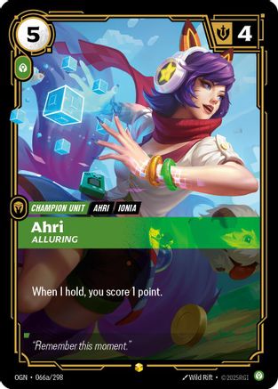 Ahri – Alluring (Alternate Art) (066a) Foil - Origins