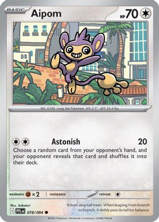 Aipom (78) Reverse Holofoil - Phantasmal Flames