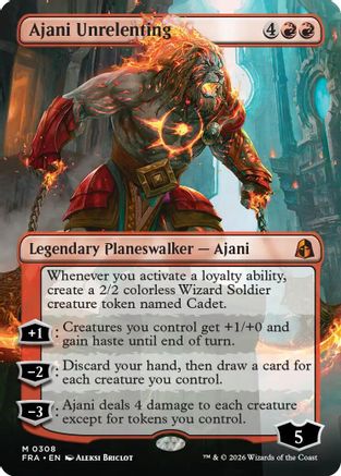 Ajani Unrelenting (Borderless Echoed Pairs) (308) Foil - Reality Fracture