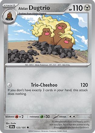 Alolan Dugtrio (123) Reverse Holofoil - Surging Sparks