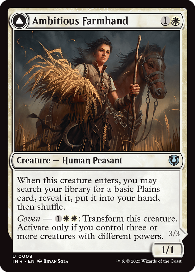 Ambitious Farmhand // Seasoned Cathar (008) Foil - Innistrad Remastered