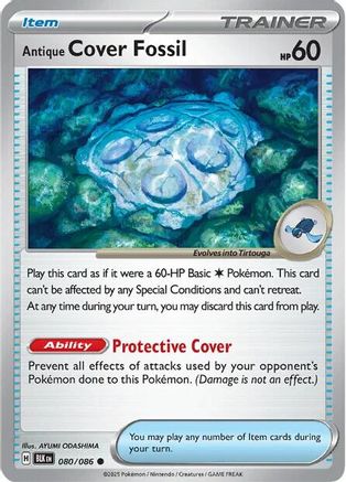 Antique Cover Fossil (80) Reverse Holofoil - Black Bolt