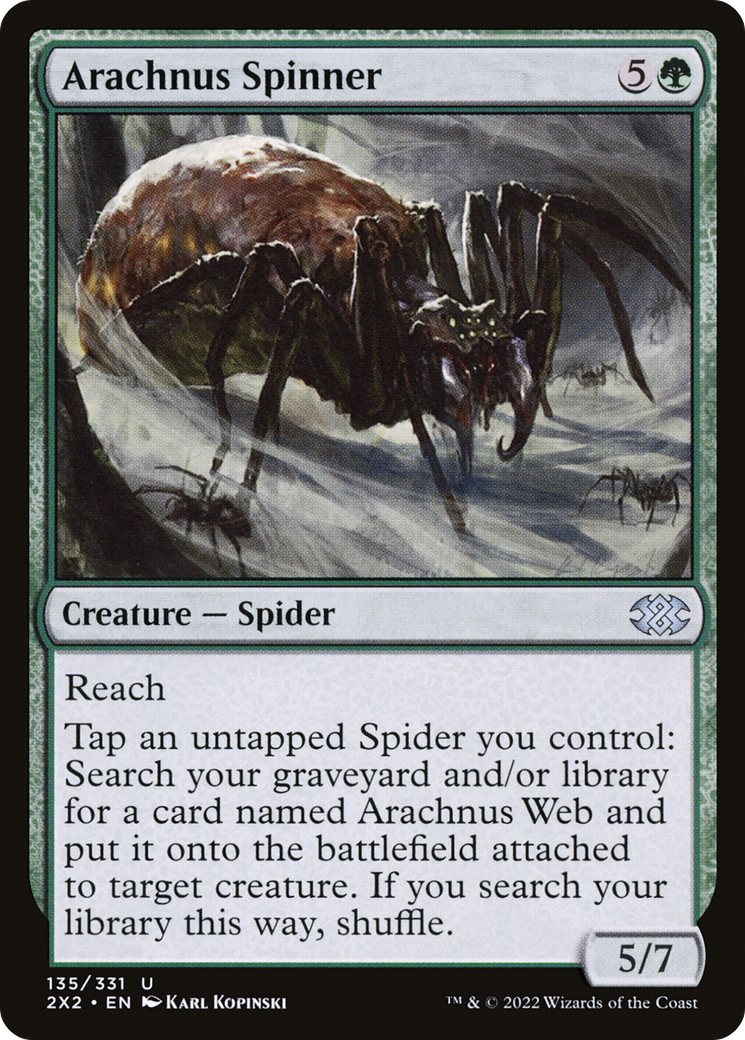 Arachnus Spinner (135) Foil - Double Masters 2022