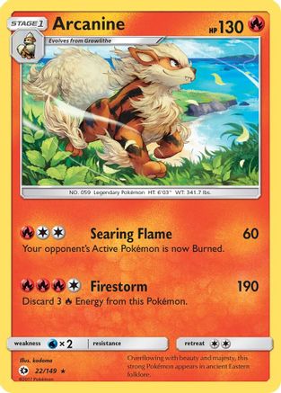 Arcanine (22) Reverse Holofoil - Sun & Moon