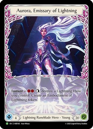 Aurora, Emissary of Lightning (HER165) Rainbow Foil - Flesh and Blood: Promo Cards