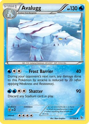Avalugg (31) Reverse Holofoil - Flashfire