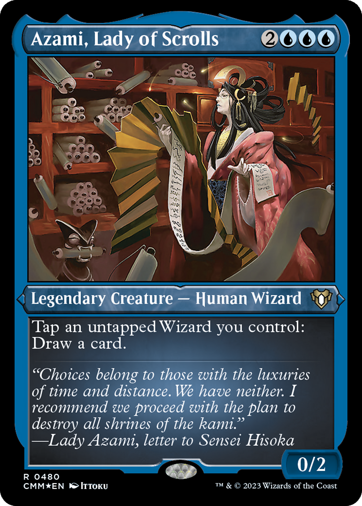 Azami, Lady of Scrolls (480) Etched Foil - Commander Masters
