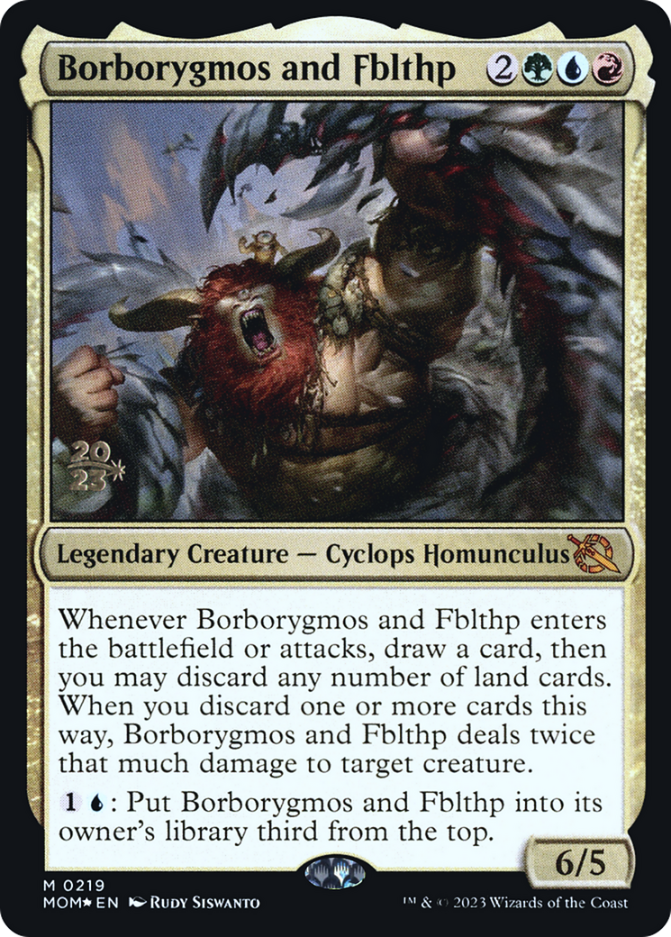 Borborygmos and Fblthp (219s) Foil - March of the Machine Promos