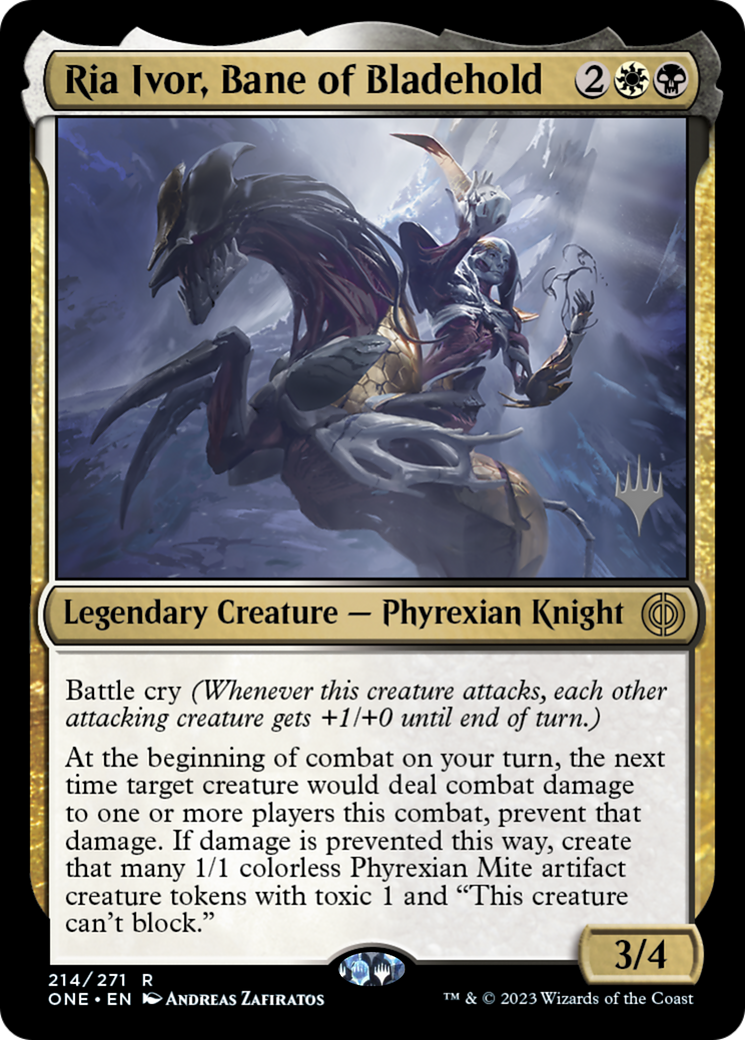 Ria Ivor, Bane of Bladehold (214) - Phyrexia: All Will Be One Promos