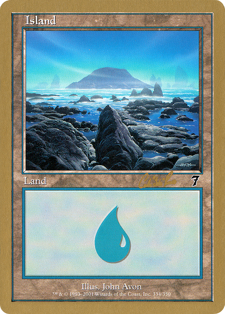 Island (334) - 2002 Carlos Romao (7ED) (Retro) - World Championship Decks 2002