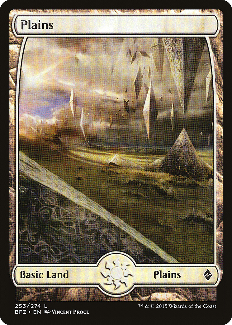 Plains – Full Art (253) Foil - Battle for Zendikar