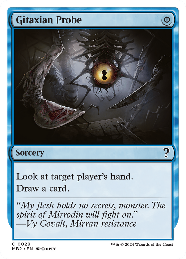 Gitaxian Probe (White Border) (028) - Mystery Booster 2