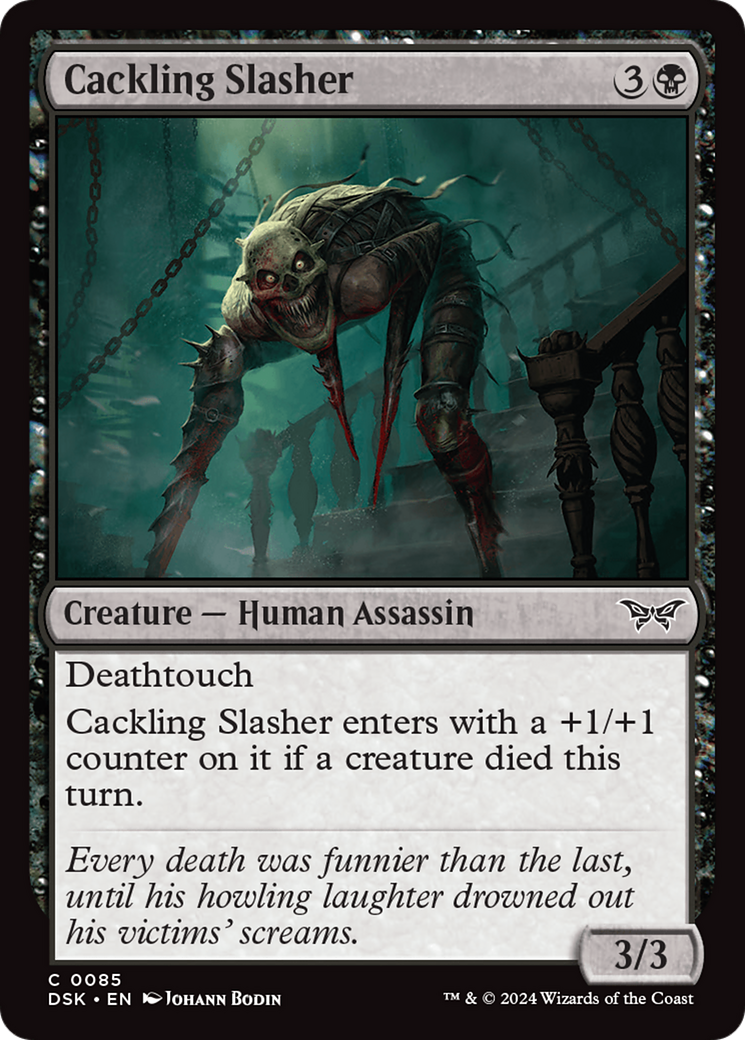 Cackling Slasher (085) Foil - Duskmourn: House of Horror