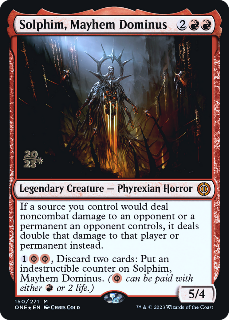 Solphim, Mayhem Dominus (150) Foil - Phyrexia: All Will Be One Promos