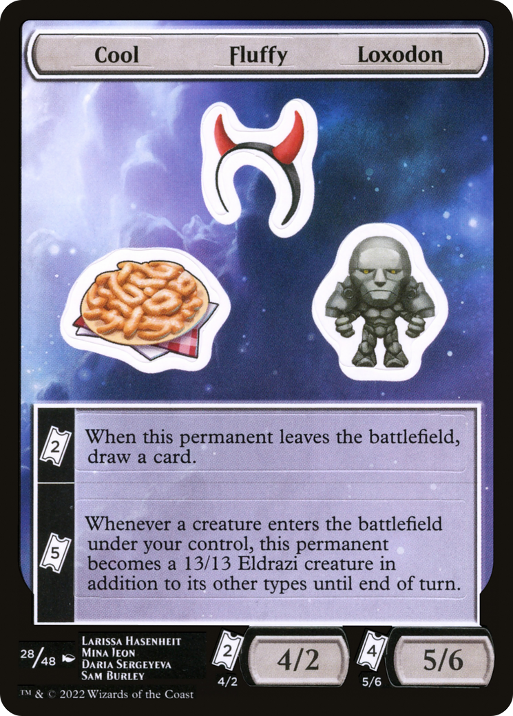 Cool Fluffy Loxodon (028) Foil - Unfinity Sticker Sheets