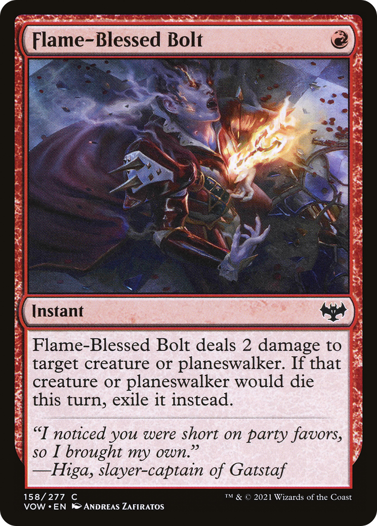 Flame-Blessed Bolt (158) Foil - Innistrad: Crimson Vow