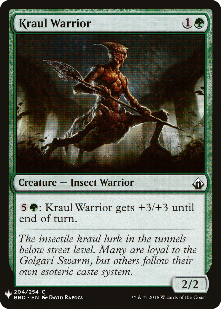 Kraul Warrior (BBD-204) - The List