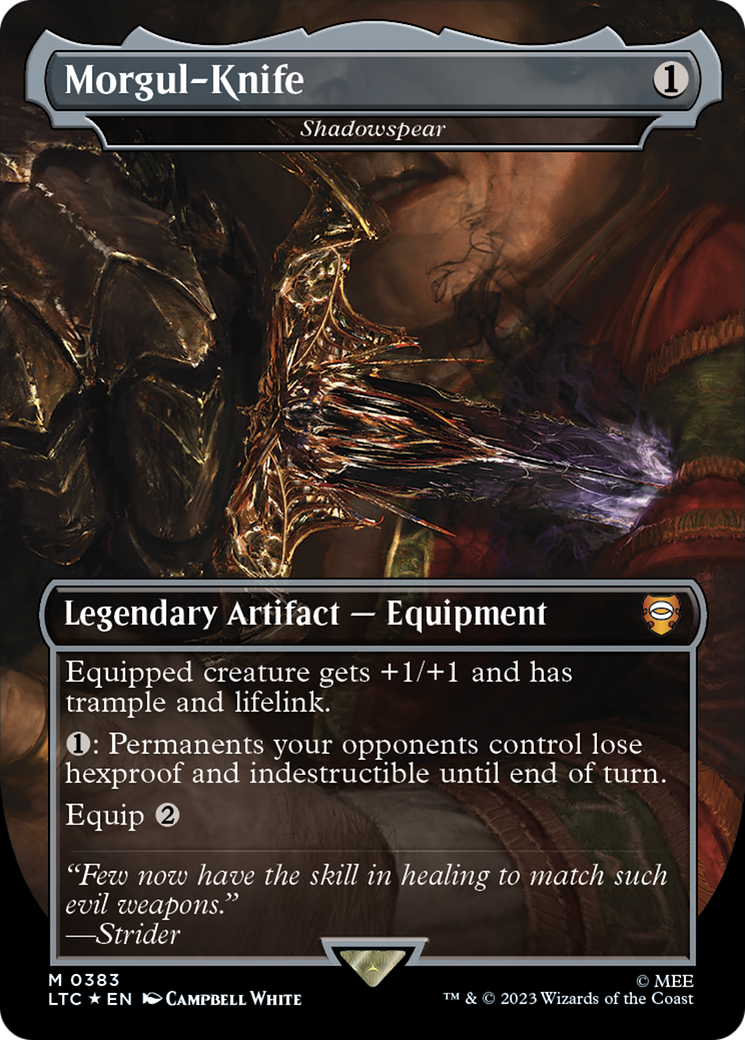 Morgul-Knife – Shadowspear (Surge Foil) (383) Foil - Tales of Middle-earth Commander