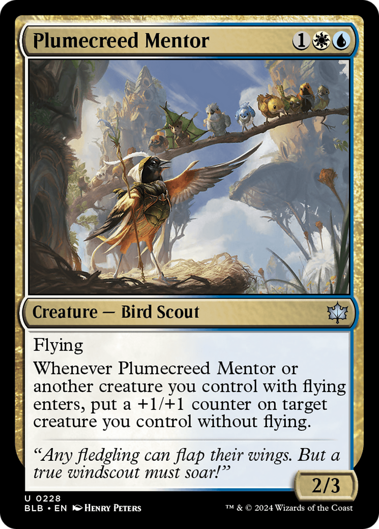 Plumecreed Mentor (228) Foil - Bloomburrow