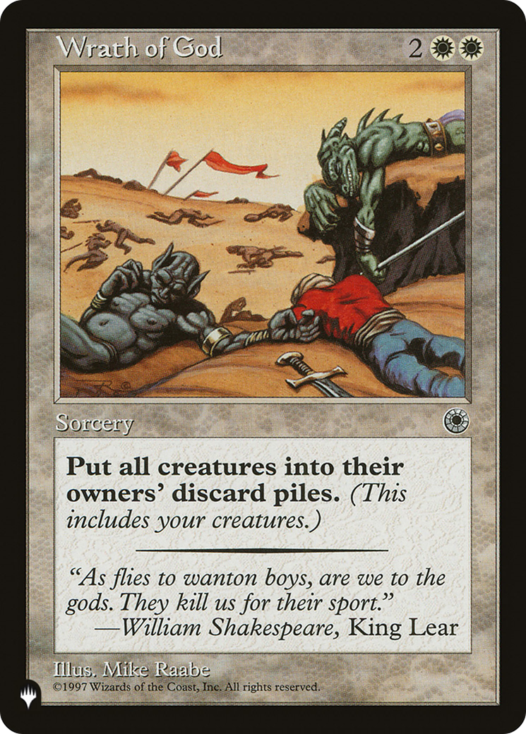 Wrath of God (Retro) (POR-39) - The List