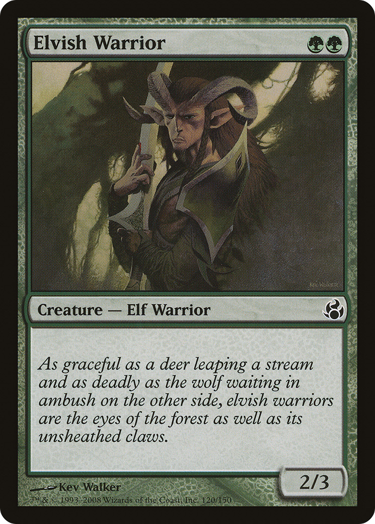 Elvish Warrior (120) Foil - Morningtide