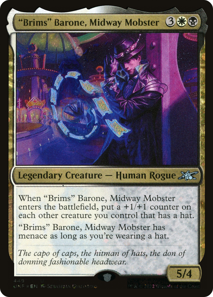 "Brims" Barone, Midway Mobster (449) Foil - Unfinity