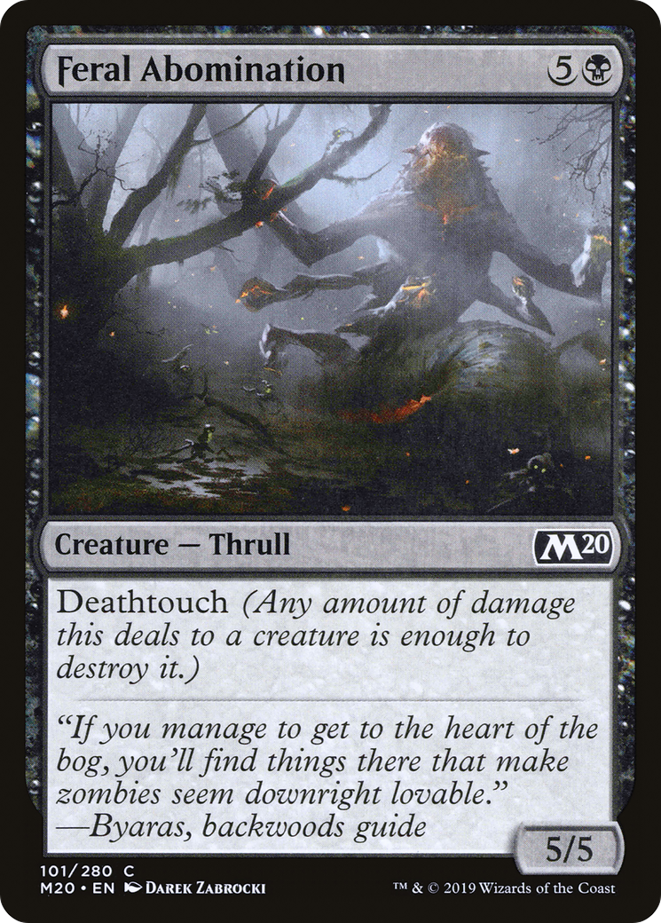 Feral Abomination (101) Foil - Core Set 2020